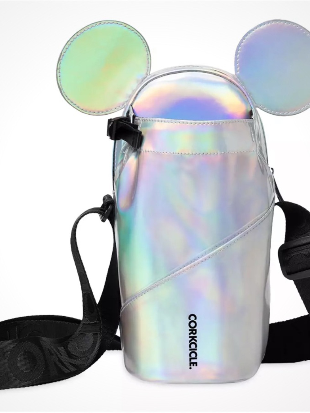Corkcicle Iridescent Holographic Mickey Crossbody Bottle Carrier